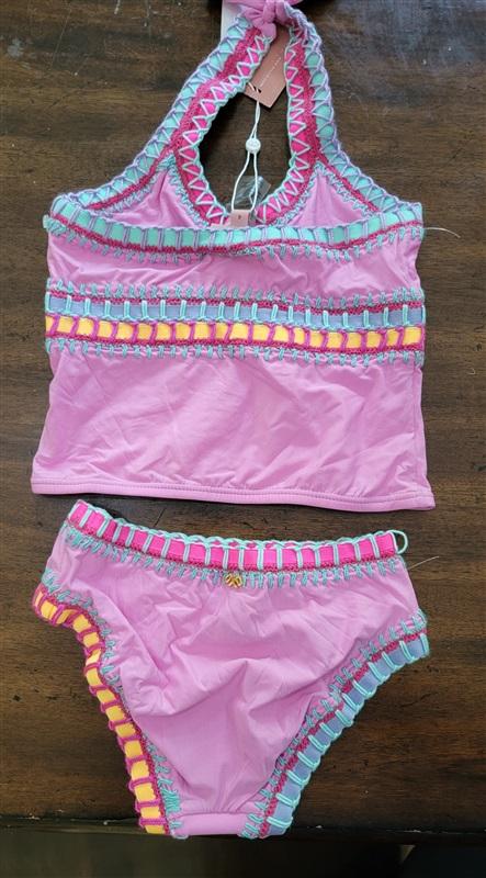 NWT PIlyq 4 Girls Rose Quartz Bikini Top & Bottom 110794