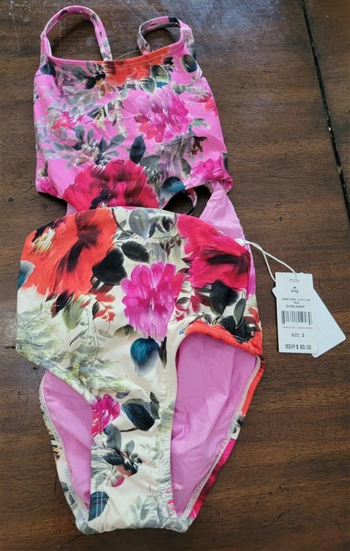 NWT Pilyq PQ 2 Girls Desert Rose Cutout 1Pc Swimsuit 110795