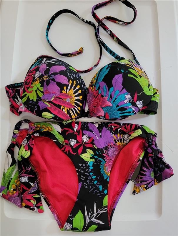 NWT Bras N Thing 10 AU Underwired Tropical Bikini Swim Set 110809