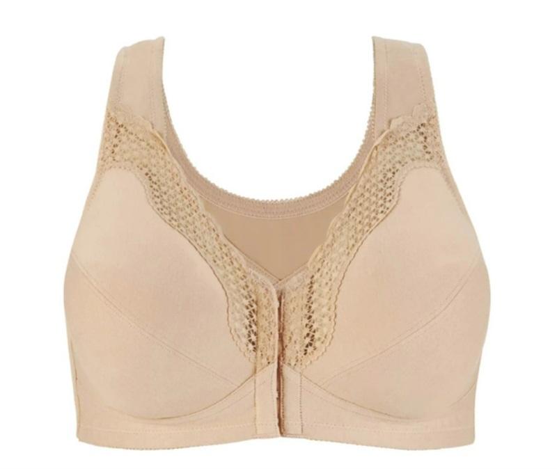 NWOT Exquisite Form 44C Wirefree Cotton Posture Bra Lace 5100531 110828