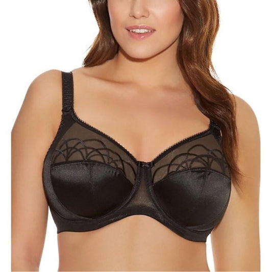 PO Elomi 42I USA Cate Underwire Full Cup Banded Bra EL4030 Black 110841