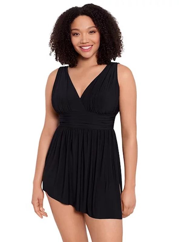 NWOT Great Lengths 12 Goddess Flyaway Swimdress Black 110915