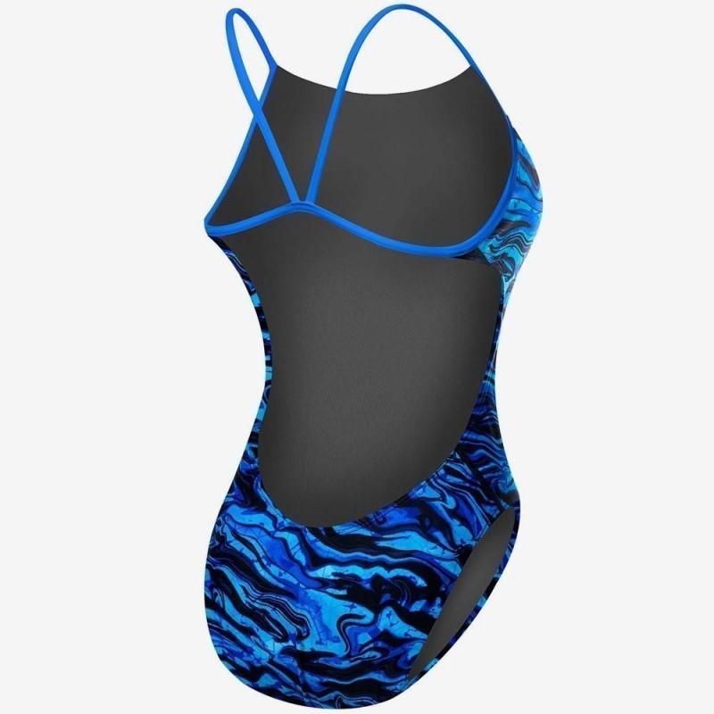 NWT TYR 32 Miramar Cutoutfit Swimsuit 1PC Shades Blue 110937