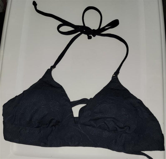 NWOT Robin Piccone Blue Floral M Triangle Bikini Swim Top 110993