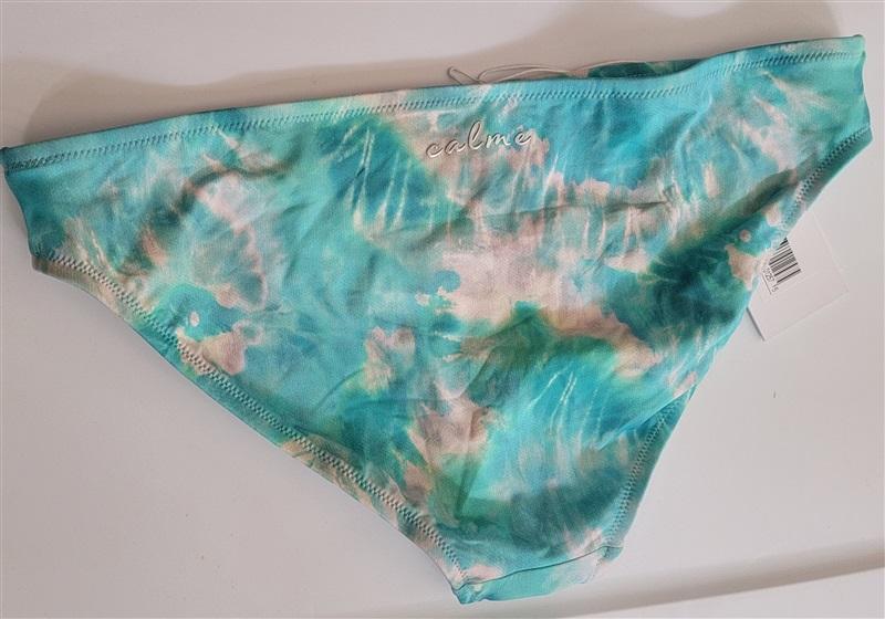 NWT Calme XL Tie Dye Teal Hipster Bikini Swim Bottom 111003