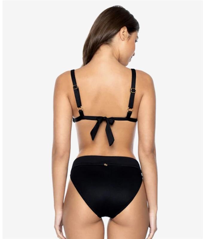 NWT PIlyq Sand Reef S Ring Tri Bikini Swim Top Gray 111067