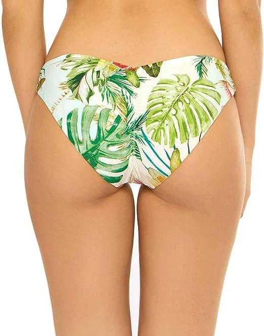 NWT Pilyq Tulum S Palm Ruched Full Reversible Bikini Swim Bottom #111079