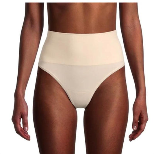 NEW Yummie Tummie S/M Seamless Shaping Thong Beige 111104