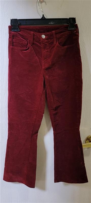 NWOTD l’agence Solana Velvet Flare Pants high rise cropped ankle Jeans 111136