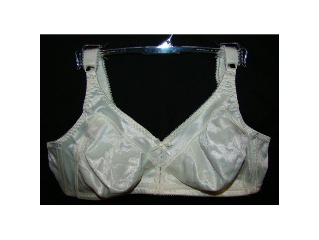 NEW Bali 34B Double Support Wireless Bra 3820 Ivory #111139