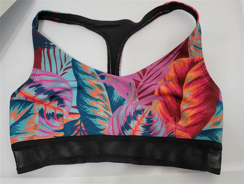 NWOT Onzie Rainbow Palm Leaf Sports Bra SM 111183
