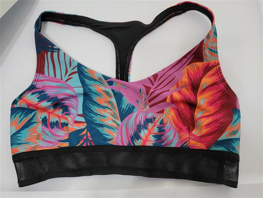 NWOT Onzie Rainbow Palm Leaf Sports Bra SM 111183