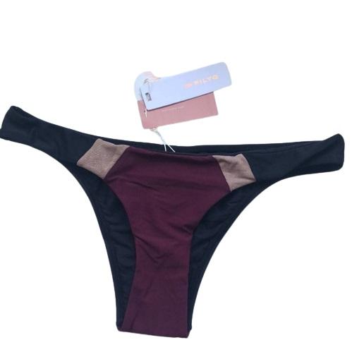 NWT PIlyq PQ Vino M Color Block Teeny Bikini Swim Bottom #111238