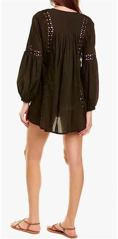 NWT Pilyq PQ XS SM Midnight Leigh Tunic Mini Dress Swimsuit Cover UP 111282