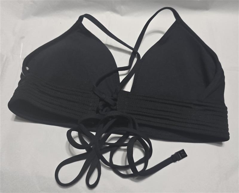 NWOT Seafolly 2 USA Basic Quilted Fixed Tri Bikini Swim Top Blue 111287