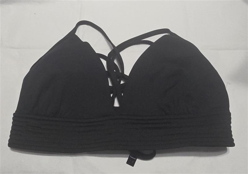 NWOT Seafolly 2 USA Basic Quilted Fixed Tri Bikini Swim Top Blue 111287