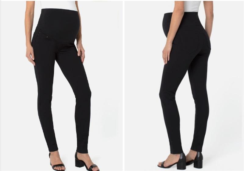 NWT Liverpool 10 30 The Legging Maternity Straight Pant Black 111293