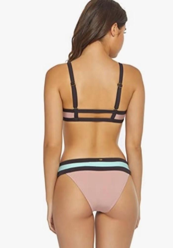 NWT Pilyq PQ Riviera SM Colorblock Cut-Out Teeny Bikini Swim bottom 111298