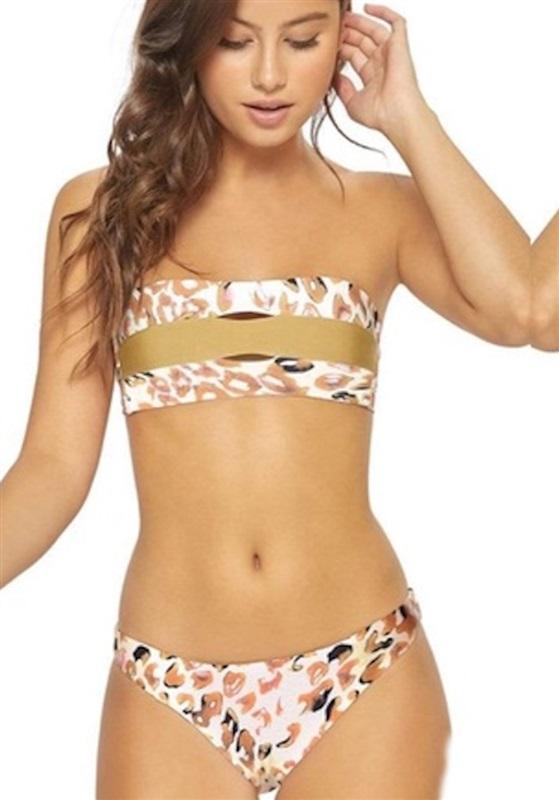 NWT PIlyq PQ L Color Block Teeny Minx Bikini Swim Bottom 111299