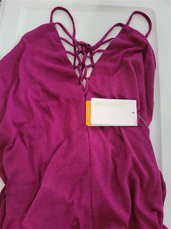 NWt Marika S Jenna Swim Cover Up Strappy Dress Magenta 111304