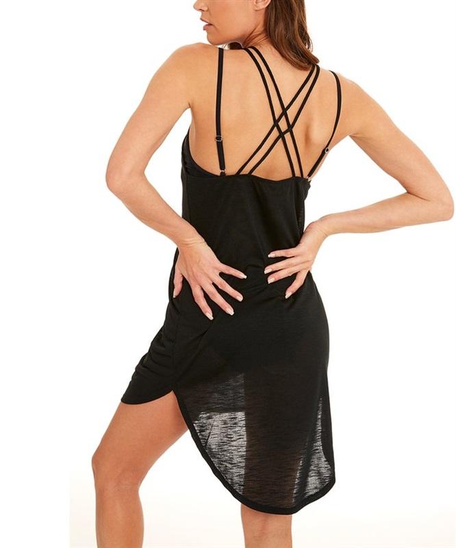 NWt Marika S Jenna Swim Cover Up Strappy Dress Magenta 111304