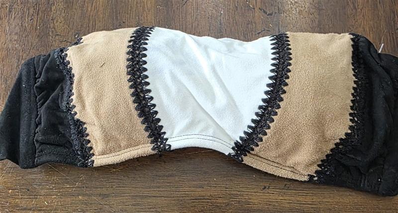 NWOT Pilyq Sahara S Stitched Suede Bandeau Bikini Top 111311