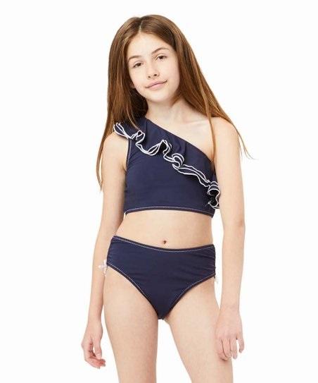 NWT Habitual Kids 16 Byanca Asymmetrical Bikini Top & Bottom 111331