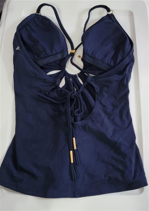 NWT Robin Piccone Ava S Blue Open Petal Ring Tankini Swimsuit 111346