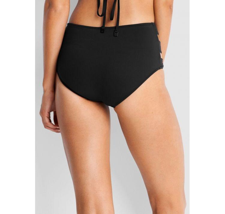 NWOT Seafolly Blue SZ 4 USA Quilted High-Waisted Bikini Swim Bottom 111347