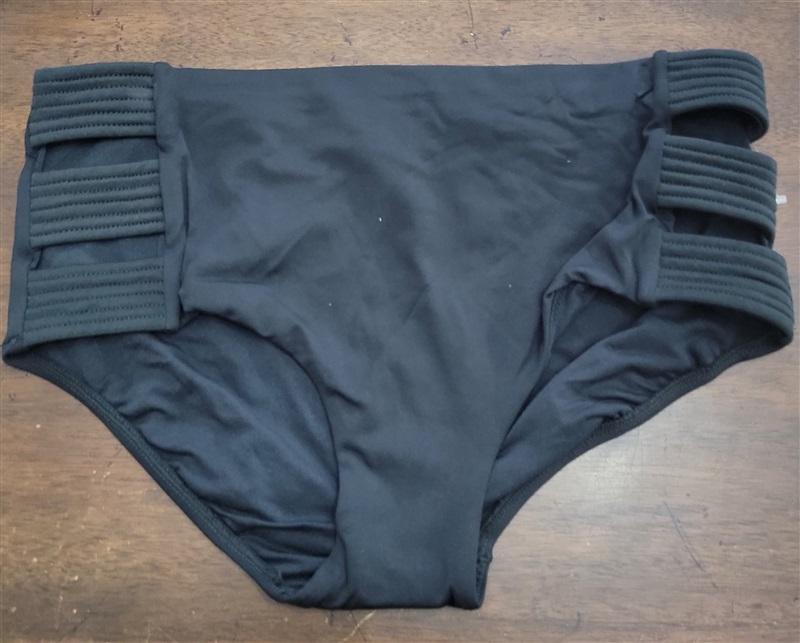 NWOT Seafolly Blue SZ 4 USA Quilted High-Waisted Bikini Swim Bottom 111347