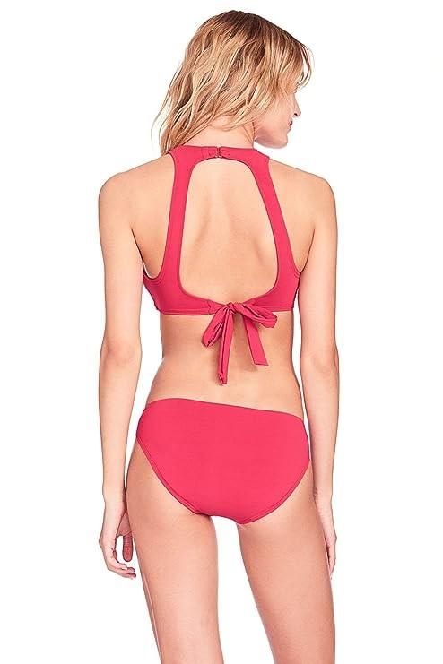 NWT Robin Piccone XS Luca Pink Punch Bar Bell Bikini Bottom 111395