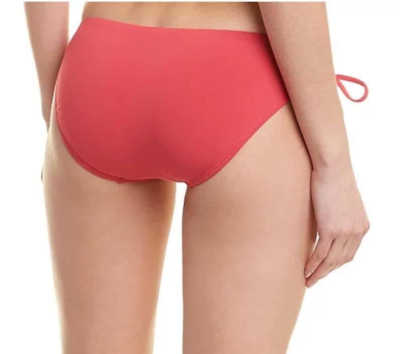 NWT Robin Piccone Luca M Side-Tie Full Bikini Swim Bottom Pink Punch 111398
