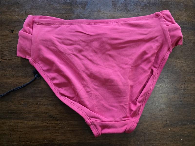 NWT Robin Piccone Ava S Twist Pink Solid Full Bikini Swim Bottom 111401