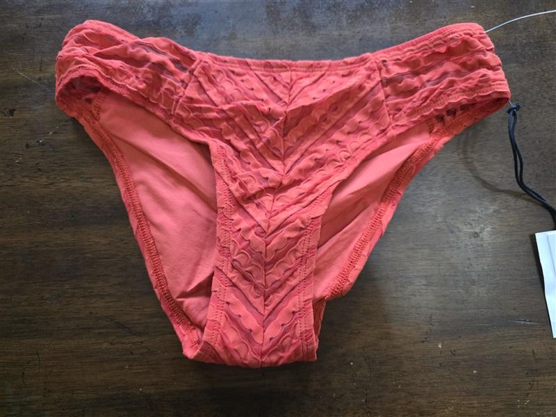 NWT Robin Piccone S Carly Tab Side Hipster Orange Pimento Bikini Bottom 111408