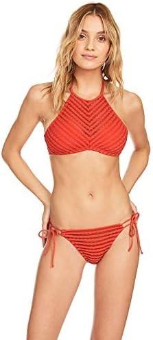 NWT Robin Piccone Carly XS Side-Tie Full Bikini Swim Bottom Orange 111409