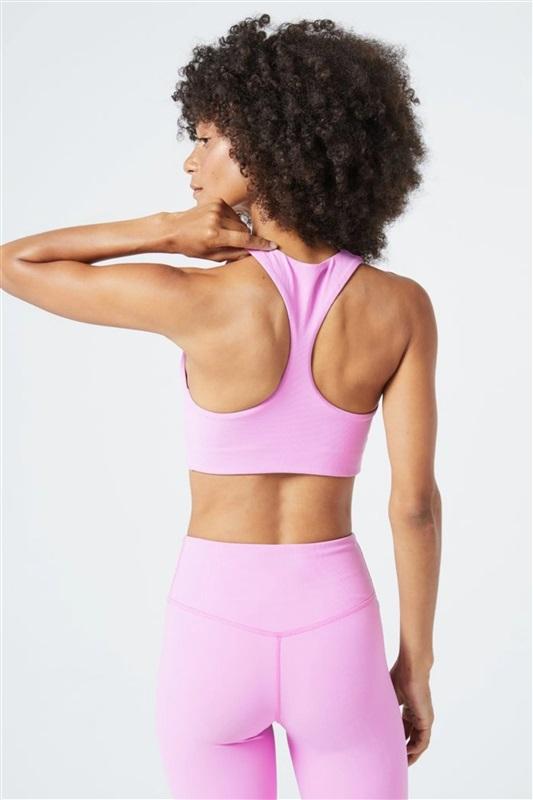 NWT L*Space XL Ribbed Underdog Tank Sports Bra Mauve Purple 111430
