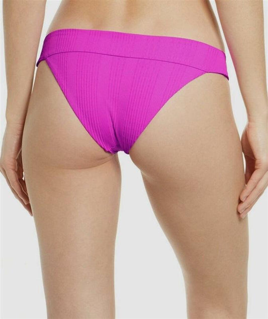 NWOT L*Space S Pink Ribbed Veronica Bikini Bottom Swimwear 111440