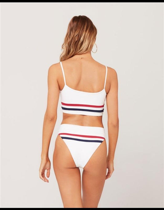 NWT L*Space M WILSON BOTTOM BITSY White Stripe 111442