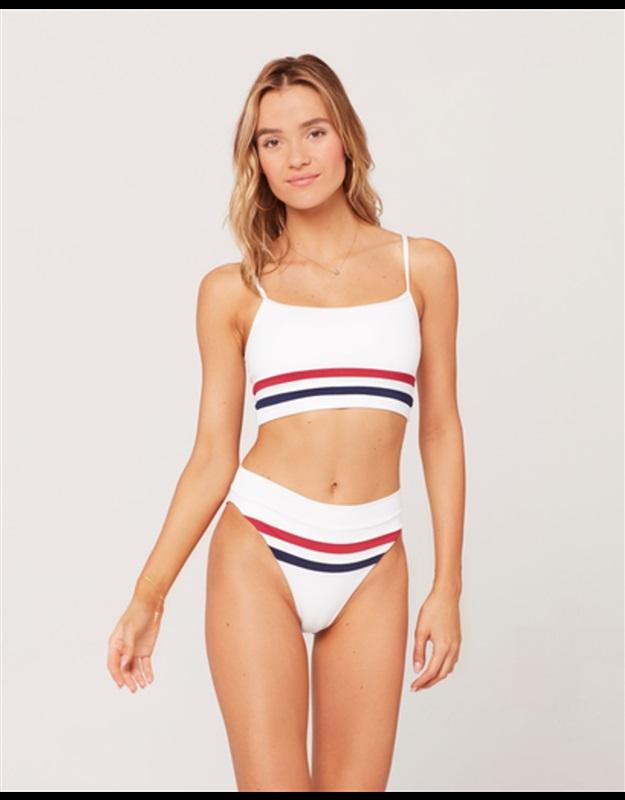 NWT L*Space M WILSON BOTTOM BITSY White Stripe 111442