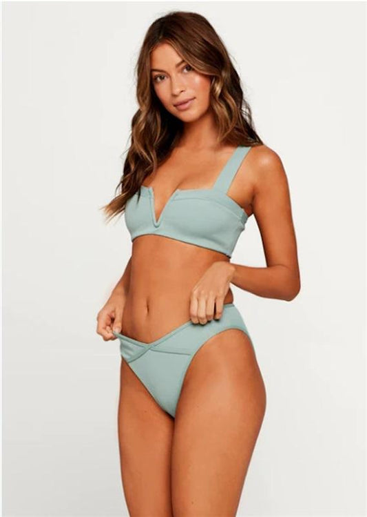 NWT L*Space S Lee Lee Fanning Green Bikini Swim Bottom 111479
