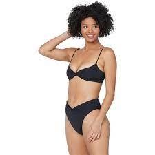 NWT L*Space Ringo L Black Bikini Swim Top 111506