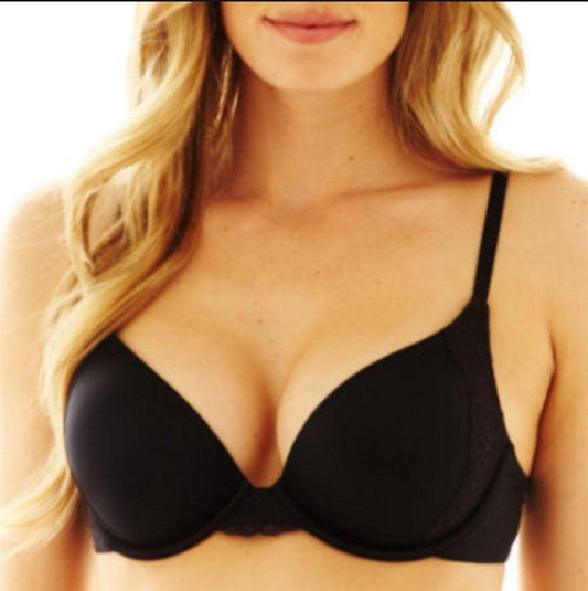 NWPT Maidenform 40B Natural Boost Bra 9428 Black 111518