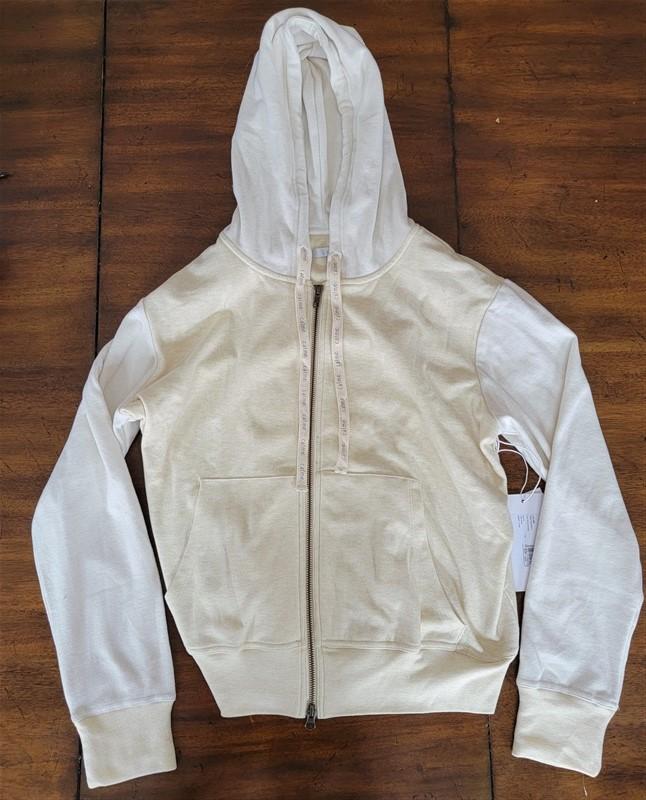 NWOT Calme L Cozy Zip Up Hoodie Ivory 111595