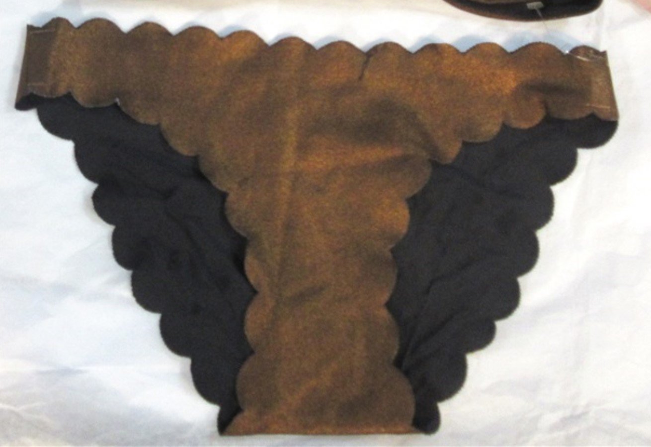 NWT Pilyq S Copper Reversible Seamless Wave Bikini Swim Bottom 111634