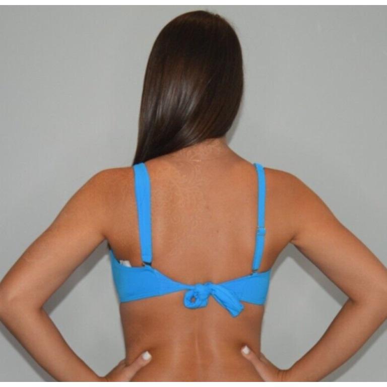 NWT Coco Reef Five Way 36 38C Blue Halter Underwired Bikini Swim Top 111655