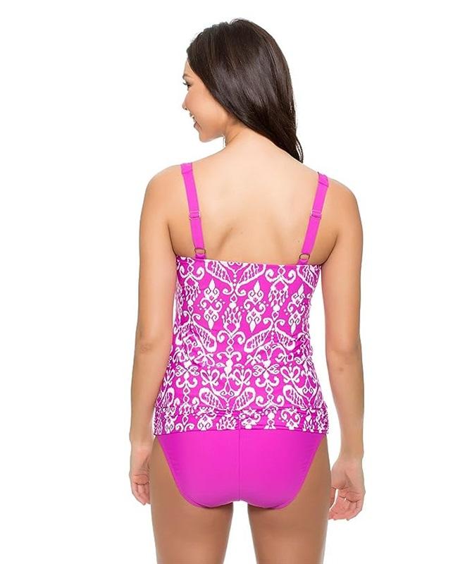 NWT Athena 8 Sand Tropez Molded Underwire Bandini Tankini Top Purple 111664