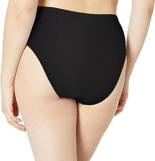NWT Athena 20W Standard High Waist Tummy Control Bikini Bottom Black 111665