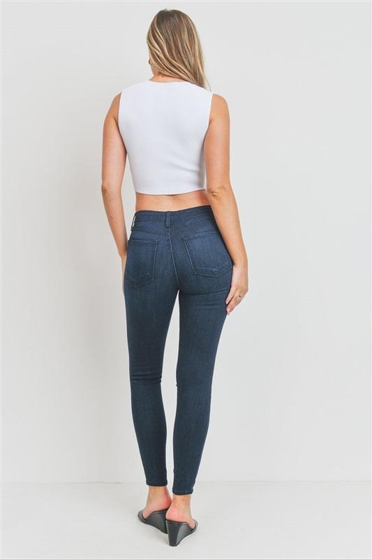 NWT Just USA 26 High Rise Skinny Jeans Dk Indigo 111668
