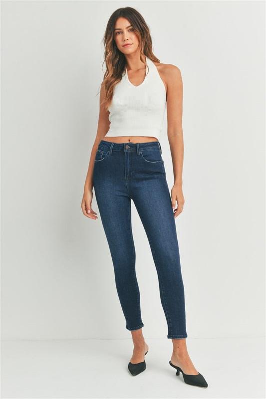 NWT Just USA 26 High Rise Skinny Jeans Dk Indigo 111668