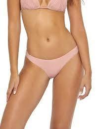 NWT Pilyq PQ Basic Full Ruched L Pink Bikini Swim Bottoms 111682